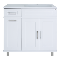 Купер - 90 Тумба напольная с Б/К правая белая / раковина