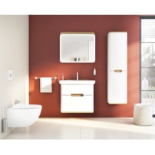 Тумба с раковиной Vitra Sento 80 60824 подвесная Белая матовая