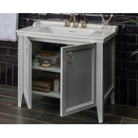 Тумба с раковиной Vitra Valarte 80 62154 Серая матовая