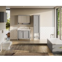 Тумба с раковиной Vitra Valarte 80 62154 Серая матовая