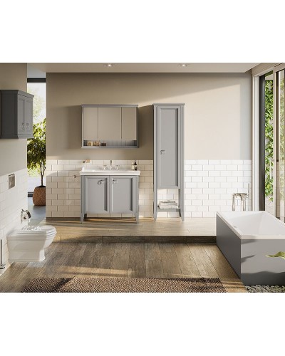 Тумба с раковиной Vitra Valarte 80 62154 Серая матовая