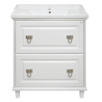 Версаль - 80 Тумба с 2 ящ. белая матовая / раковина
