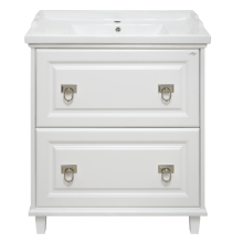 Версаль - 80 Тумба с 2 ящ. белая матовая / раковина