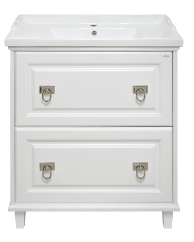 Версаль - 80 Тумба с 2 ящ. белая матовая / раковина