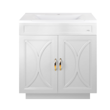 Амбра - 70 тумба прямая белая / раковина