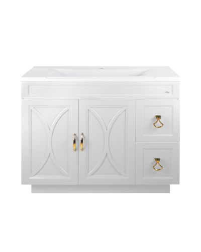 Амбра -100 тумба белая с 2 ящ. / раковина