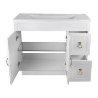 Амбра -100 тумба белая с 2 ящ. / раковина