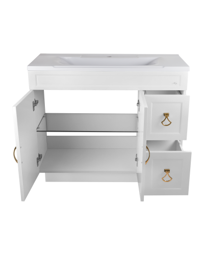 Амбра -100 тумба белая с 2 ящ. / раковина