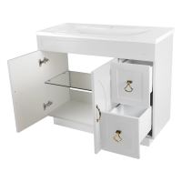 Амбра -100 тумба белая с 2 ящ. / раковина