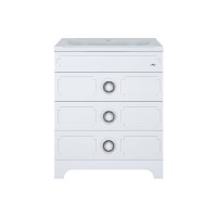 Лейла - 60 Тумба с 3 ящ. белая / раковина