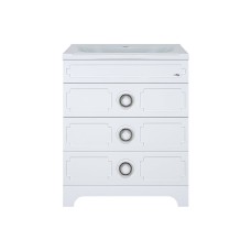 Лейла - 80 Тумба с 3 ящ. белая / раковина