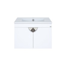 Сахара - 60 Тумба прямая подвесная белая / раковина