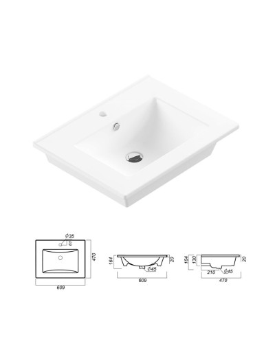 Сахара - 60 Тумба прямая подвесная песочная / раковина