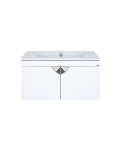 Сахара - 75 Тумба прямая подвесная белая / раковина