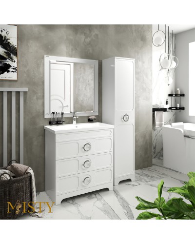 Лейла - 70 Тумба с 3 ящ. белая / раковина