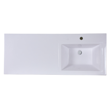 Фостер - 40 Тумба напольная 2 ящ. под стиральную машину, белая / раковина правая