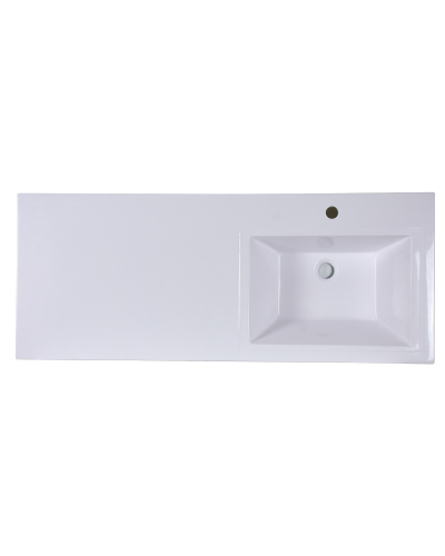 Фостер - 40 Тумба напольная 2 ящ. под стиральную машину, белая / раковина правая