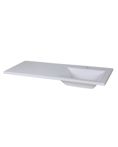 Фостер - 40 Тумба напольная 2 ящ. под стиральную машину, белая / раковина правая