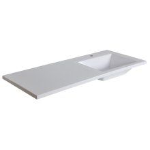 Фостер - 40 Тумба напольная 2 ящ. под стиральную машину, белая / раковина правая