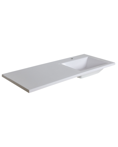 Фостер - 40 Тумба напольная 2 ящ. под стиральную машину, белая / раковина правая