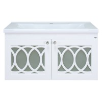 ТОНДО - 80 Тумба подвесная белая / раковина