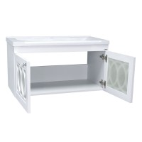 ТОНДО - 80 Тумба подвесная белая / раковина