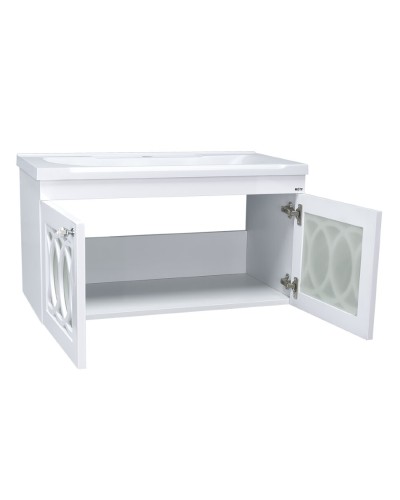 ТОНДО - 80 Тумба подвесная белая / раковина