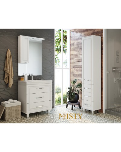 Терра - 70 Тумба с 3 ящ. белая / раковина