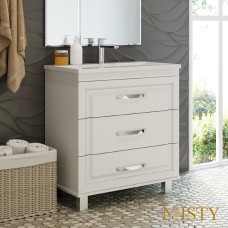 Терра - 70 Тумба с 3 ящ. белая / раковина