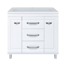 Терра - 90 Тумба с 3 ящ. белая / раковина