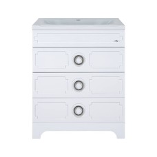 Лейла -100 Тумба с 3 ящ. белая / раковина