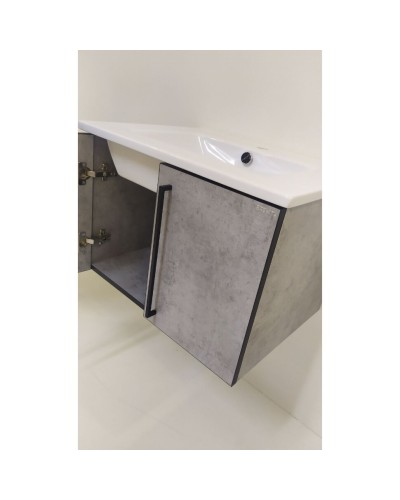 ROCK - 60 Тумба прямая подвесная светло-серый / раковина