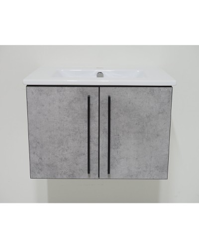 ROCK - 60 Тумба прямая подвесная светло-серый / раковина