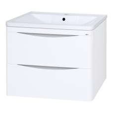 Атлантик -100 Тумба подвесная с 2 ящ. закруг. края / раковина