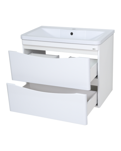 Атлантик -100 Тумба подвесная с 2 ящ. закруг. края / раковина