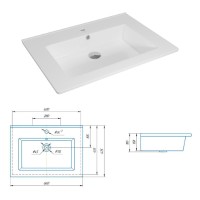 Дива - 65 Тумба белая с 1 ящ. / раковина