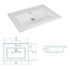 Дива - 65 Тумба белая с 1 ящ. / раковина