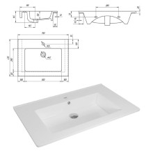 Дива - 75 Тумба белая с 1 ящ. / раковина