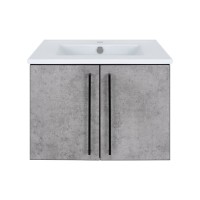 ROCK - 60 Тумба прямая подвесная светло-серый / раковина