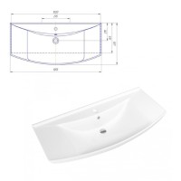 Эмма -105 Тумба  сиреневая / раковина