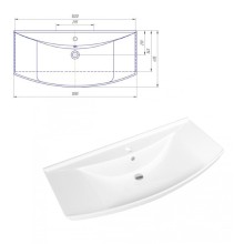 Эмма -105 Тумба  сиреневая / раковина