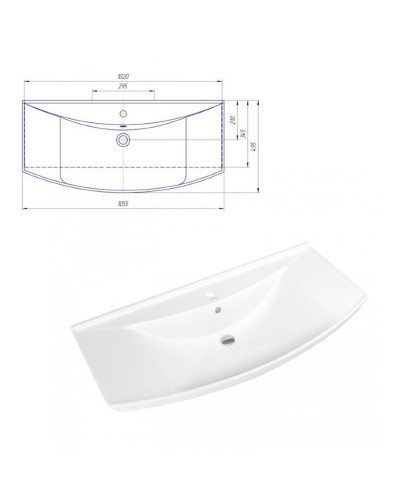 Эмма -105 Тумба  сиреневая / раковина