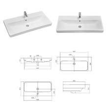 Адриана - 90 Тумба подвесная с 2 ящ. / раковина