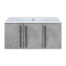 ROCK - 90 Тумба прямая подвесная светло-серый / раковина