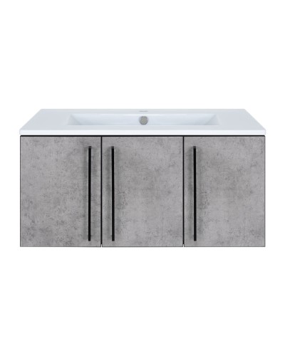 ROCK - 90 Тумба прямая подвесная светло-серый / раковина