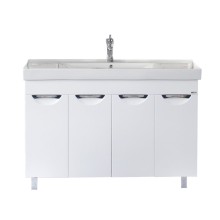 София -120 Тумба прямая белая эмаль / раковина