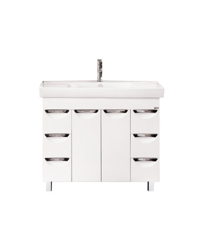 София -100 Тумба с 6  ящ. белая эмаль / раковина