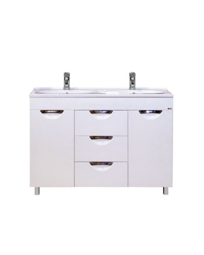 София -120 Тумба с 3  ящ. белая эмаль / раковина