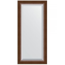 Зеркало Evoform Exclusive 112х52 BY 1147 с фацетом в багетной раме - Орех 65 мм