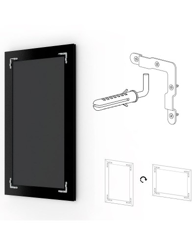 Зеркало Evoform Exclusive 112х52 BY 1147 с фацетом в багетной раме - Орех 65 мм